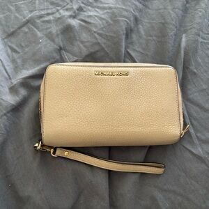 Michael Kors Tan Wristlet Wallet